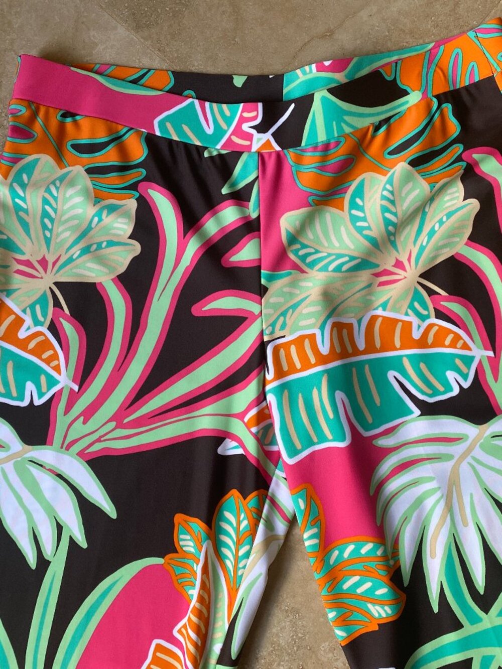 JUDE CONNALLY PANTS SIZE MEDIUM Tropical Floral Beach Trixie Cocoa J1